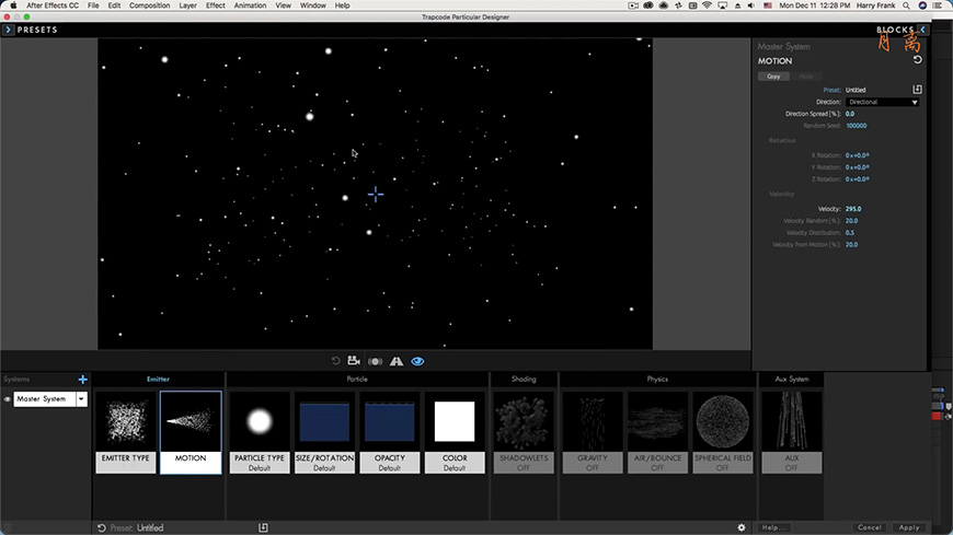 Trapcode Particular教程 NO.3 发射器预览
